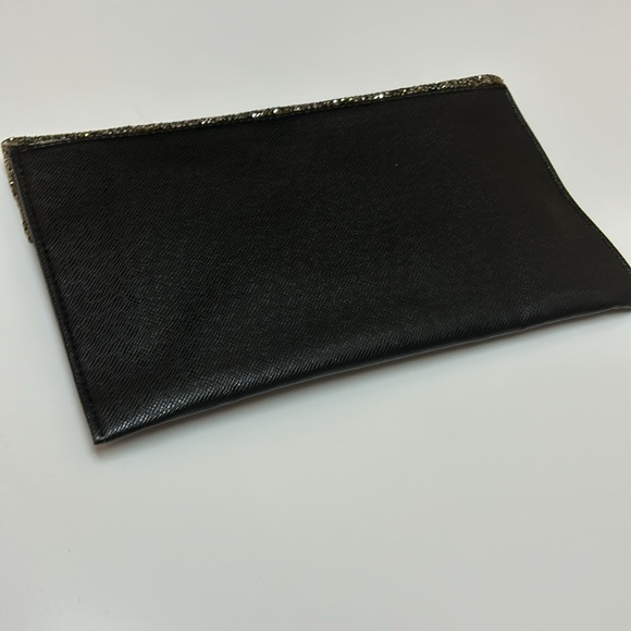 Black purse clutch white and gold stone paisley. Shoulder chain. Paisley. New - Picture 6 of 13